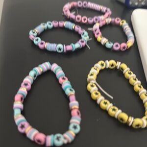 Colorful Kids Beaded Bracelets Set